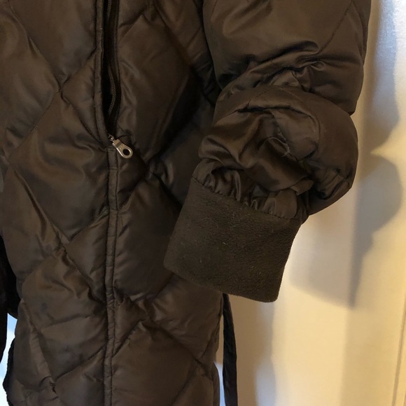 Eddie Bauer Long Goose Down Quilted Filled Jacket - Picture 5 of 9
